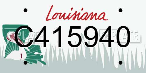 C415940 Louisiana License Plate