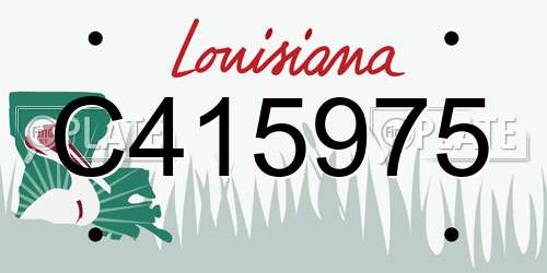 C415975 Louisiana License Plate
