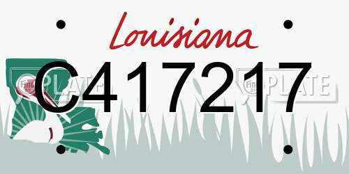 C417217 Louisiana License Plate