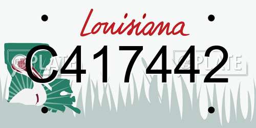 C417442 Louisiana License Plate