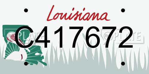 C417672 Louisiana License Plate