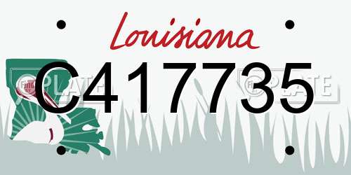 C417735 Louisiana License Plate