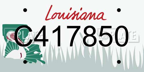 C417850 Louisiana License Plate