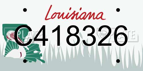 C418326 Louisiana License Plate