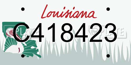 C418423 Louisiana License Plate