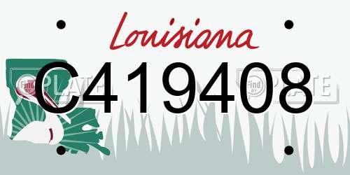 C419408 Louisiana License Plate