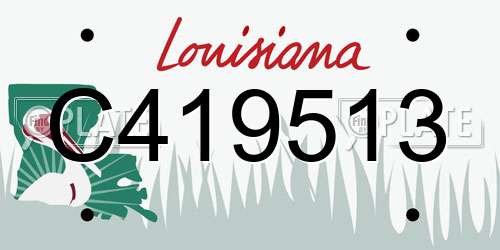 C419513 Louisiana License Plate