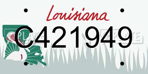 C421949 Louisiana License Plate