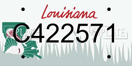 C422571 Louisiana License Plate