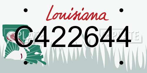 C422644 Louisiana License Plate