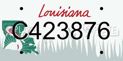 C423876 Louisiana License Plate