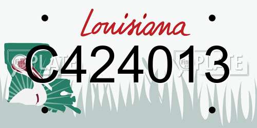 C424013 Louisiana License Plate