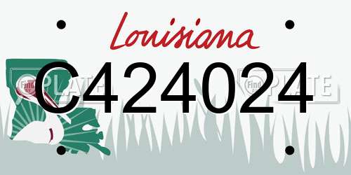 C424024 Louisiana License Plate