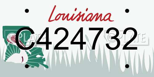 C424732 Louisiana License Plate