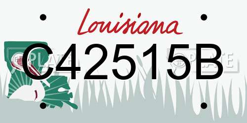 C42515B Louisiana License Plate