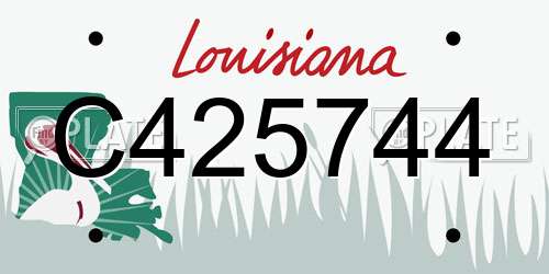 C425744 Louisiana License Plate