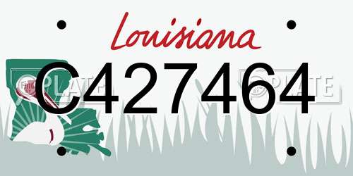 C427464 Louisiana License Plate