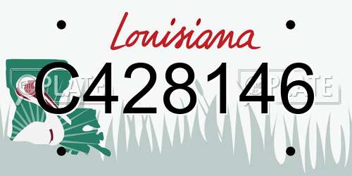 C428146 Louisiana License Plate