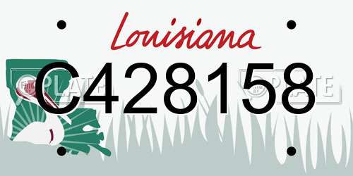 C428158 Louisiana License Plate