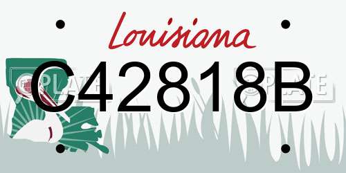C42818B Louisiana License Plate