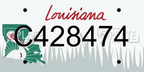 C428474 Louisiana License Plate