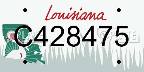 C428475 Louisiana License Plate