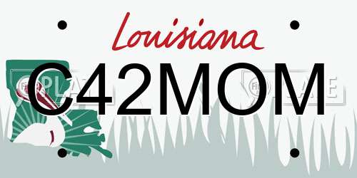 C42MOM Louisiana License Plate