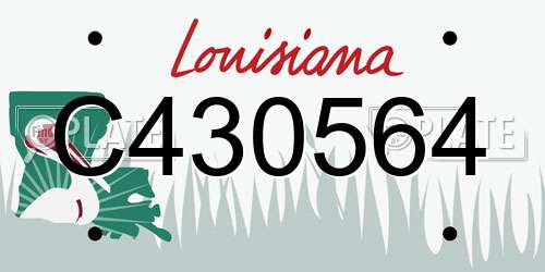 C430564 Louisiana License Plate