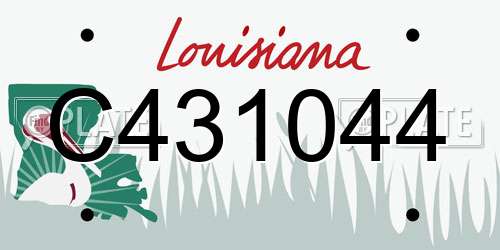 C431044 Louisiana License Plate