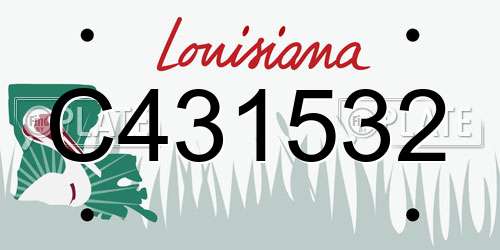 C431532 Louisiana License Plate