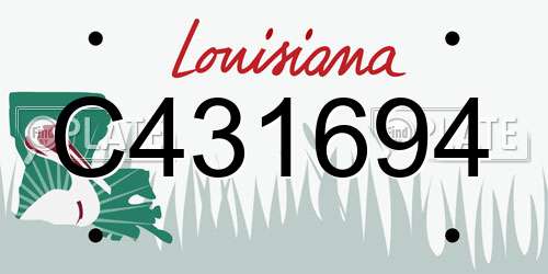 C431694 Louisiana License Plate