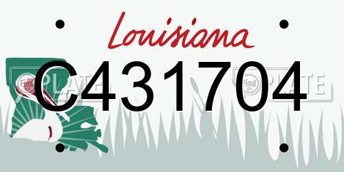 C431704 Louisiana License Plate