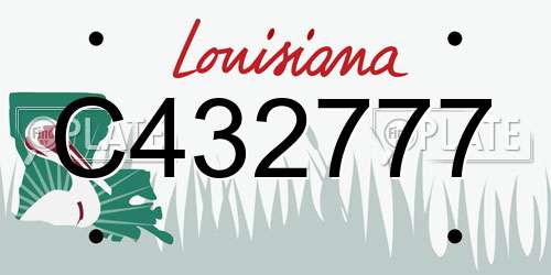 C432777 Louisiana License Plate