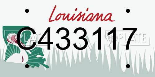 C433117 Louisiana License Plate