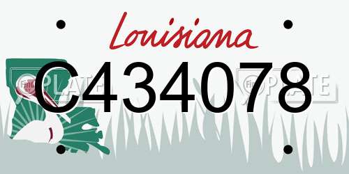 C434078 Louisiana License Plate