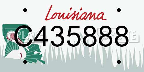 C435888 Louisiana License Plate