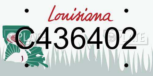 C436402 Louisiana License Plate