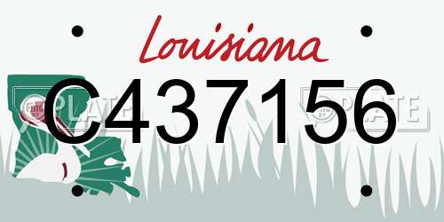 C437156 Louisiana License Plate