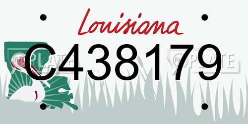 C438179 Louisiana License Plate