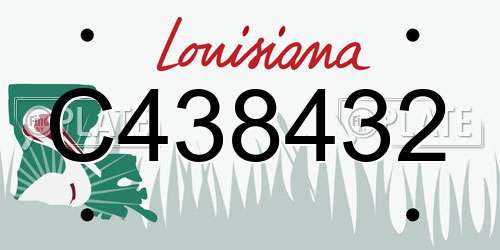 C438432 Louisiana License Plate