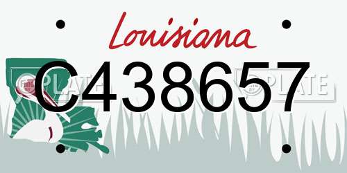 C438657 Louisiana License Plate