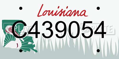 C439054 Louisiana License Plate