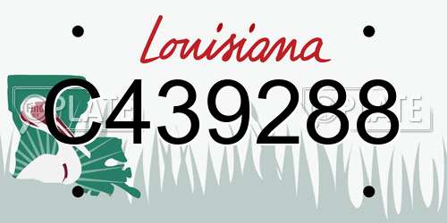 C439288 Louisiana License Plate