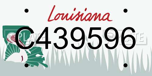 C439596 Louisiana License Plate