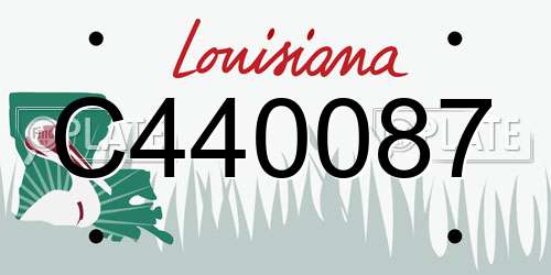 C440087 Louisiana License Plate
