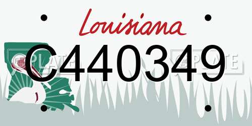 C440349 Louisiana License Plate