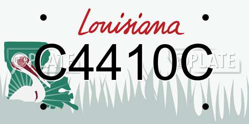 C4410C Louisiana License Plate
