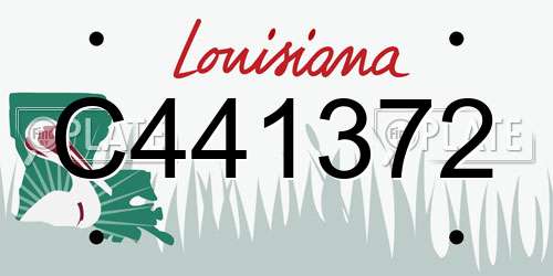 C441372 Louisiana License Plate