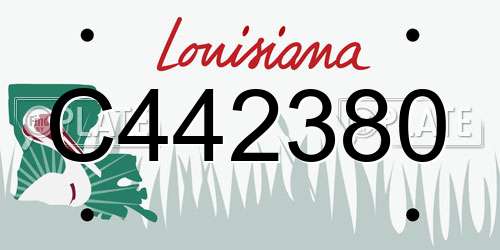 C442380 Louisiana License Plate