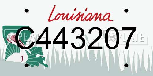 C443207 Louisiana License Plate